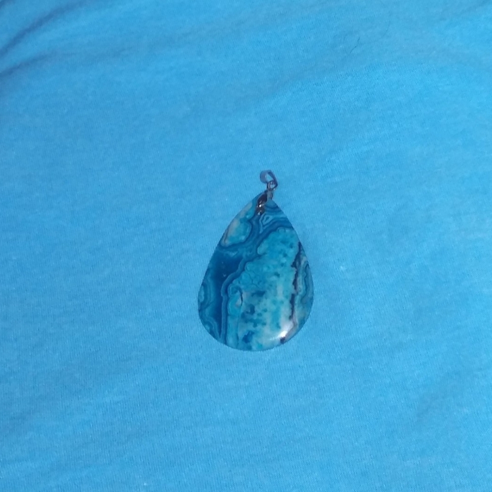 Blue Veined Jasper Pendant
